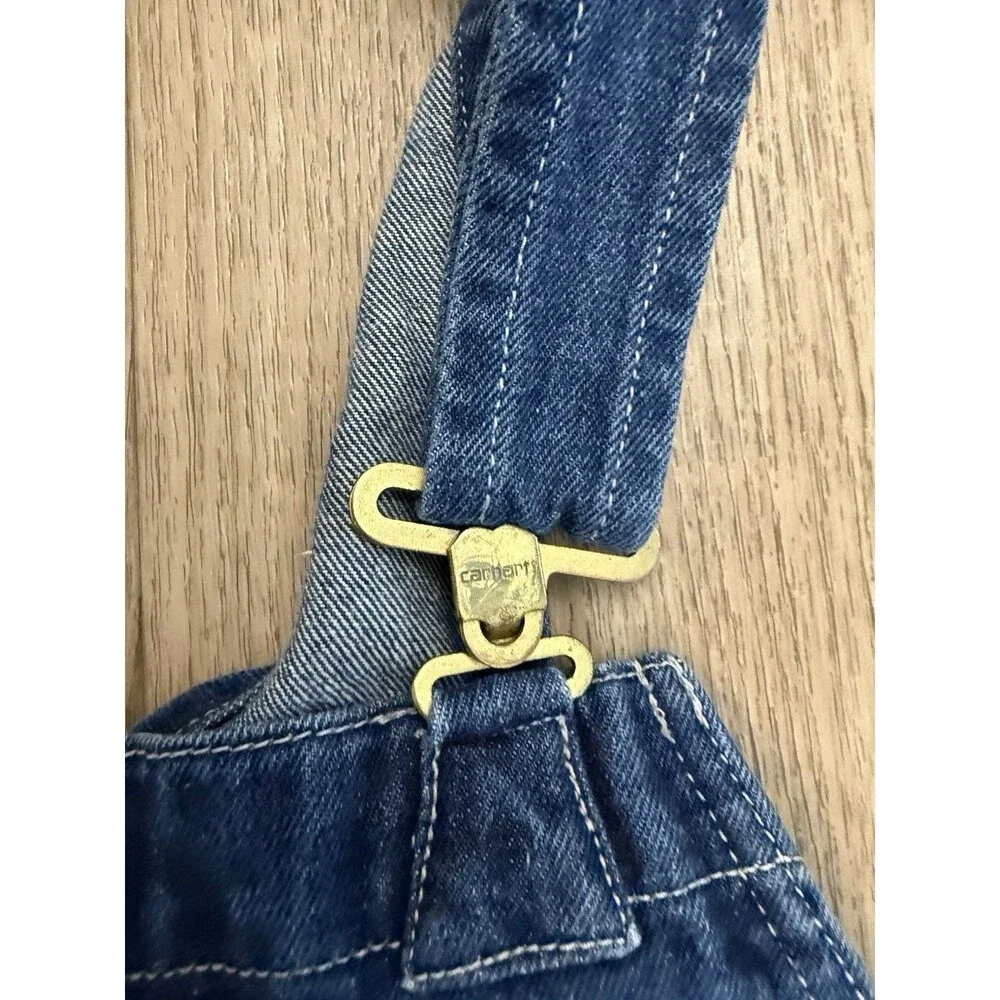 Carhartt Denim Big Overalls 32x30 Men’s Blue Workwear OR4672-M (READ)
